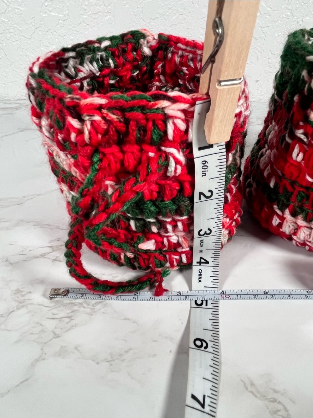 Set Of 2 Christmas Crochet Gift Bags - Picture 8 of 10
